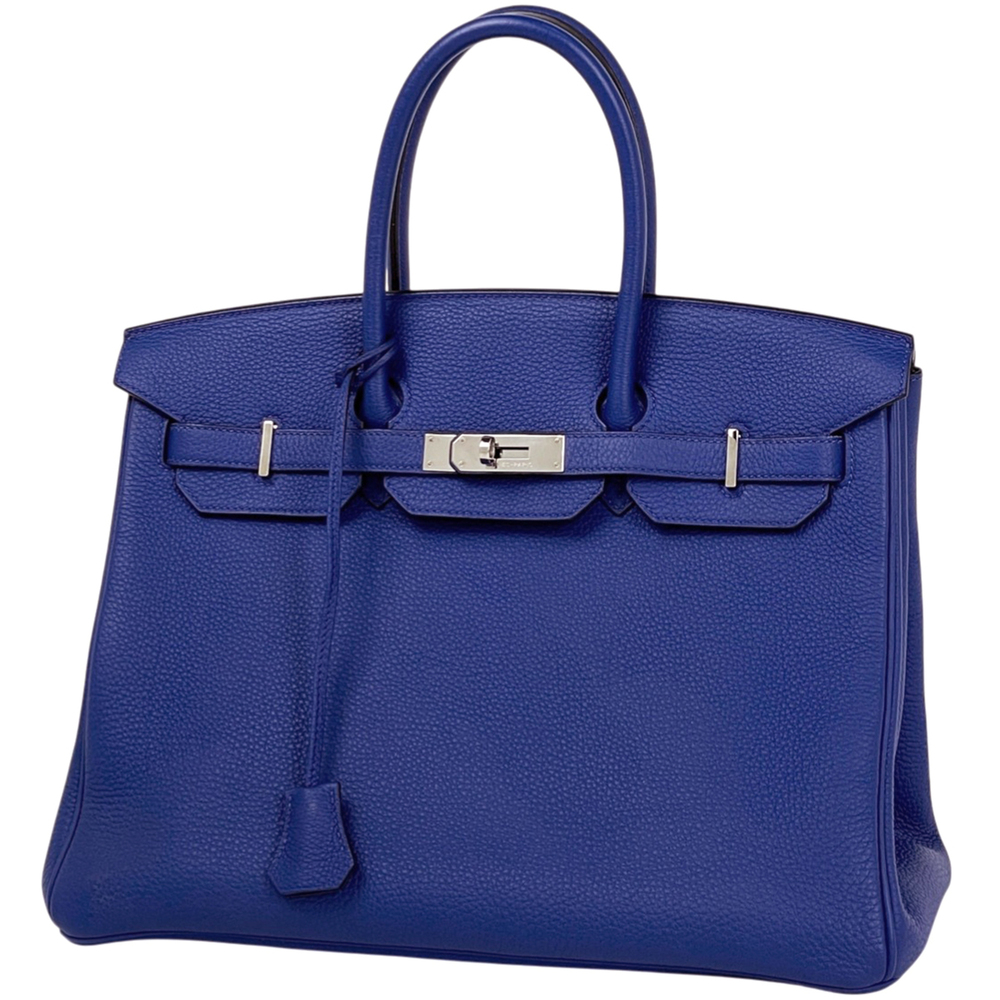 Hermes Birkin 35 Handbag, Togo Leather, Blue Electric, R (Women's)